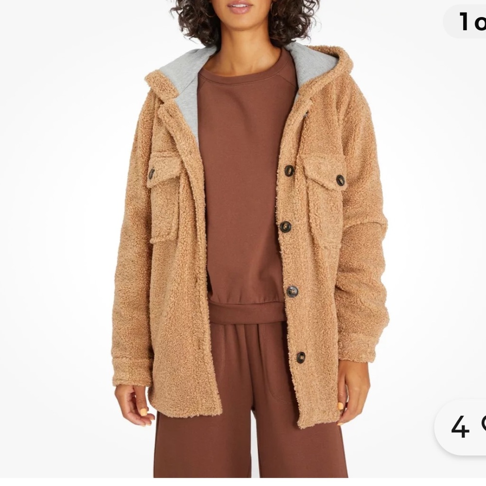 Sanctuary Harlow Sherpa Teddy Jacket  -NWOT medium